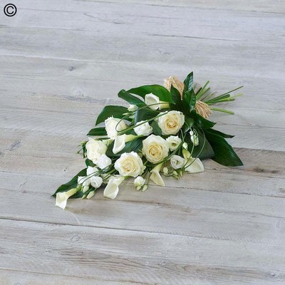 White Rose and Calla Lily Sheaf